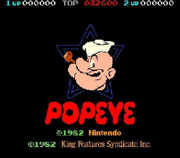 Popeye (revision D) screen shot title